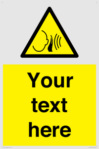 Custom warning sudden loud noise